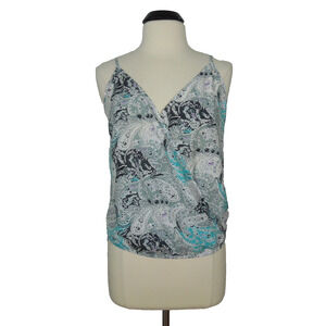 CHARMING CHARLIE Cami Top S SMALL Paisley Print Surplice